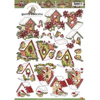 CD10175 Yvonne Creations - Kerstvogelhuisje